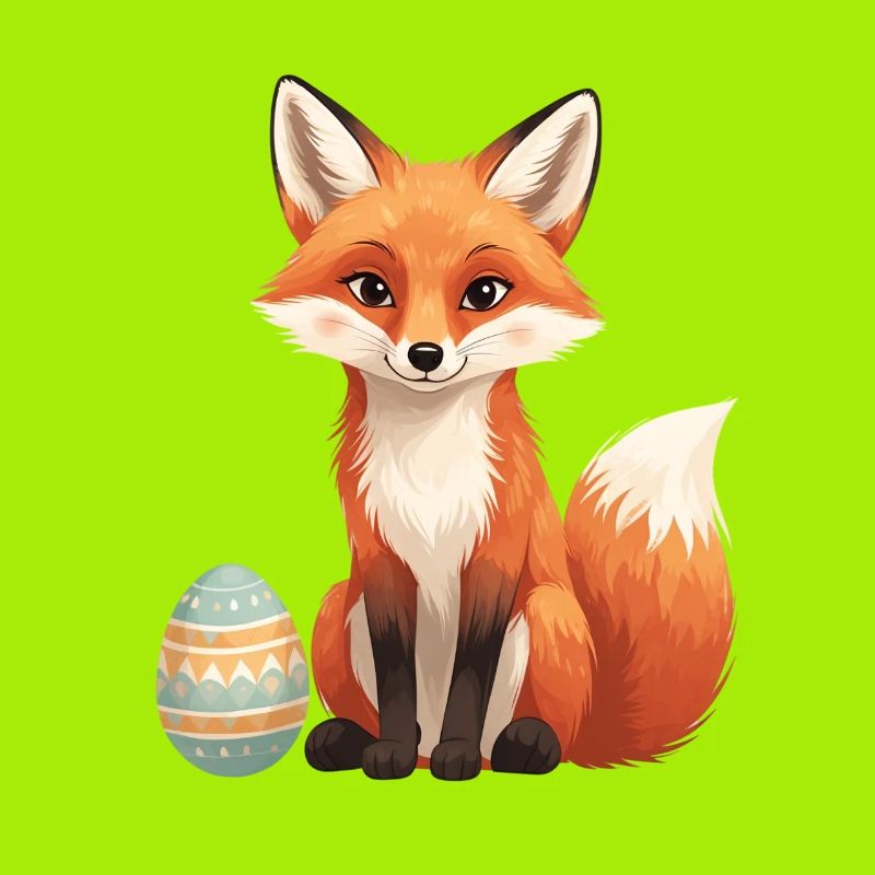 Easter fox with soft style