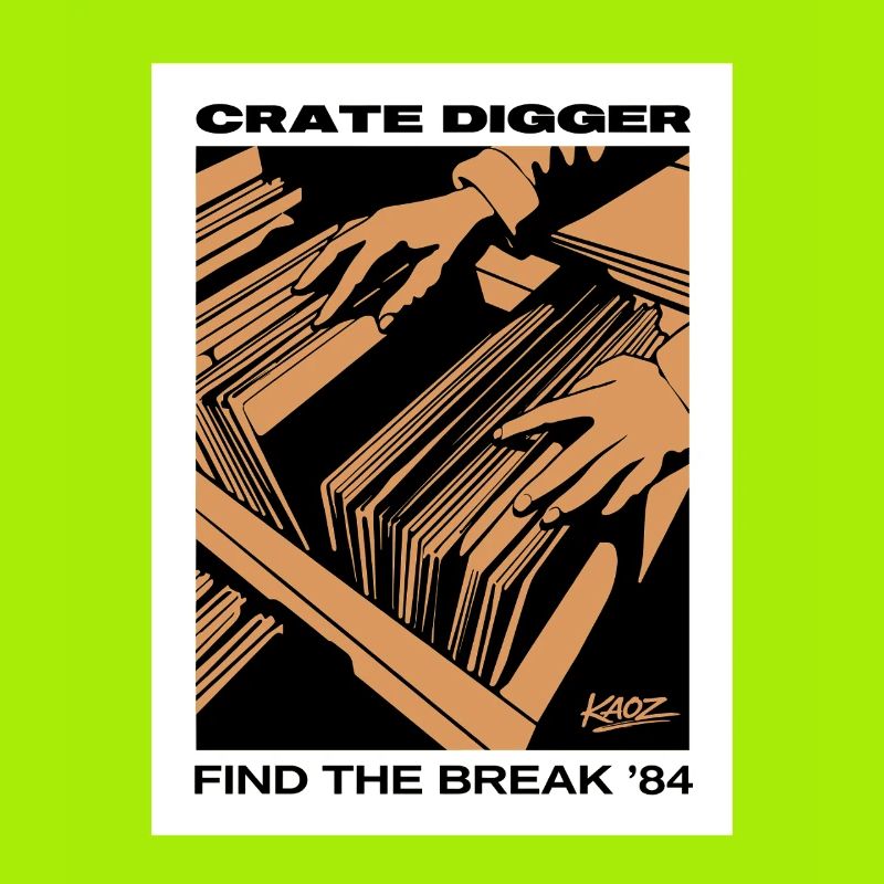 Crate Digger Vinyl Poster 84