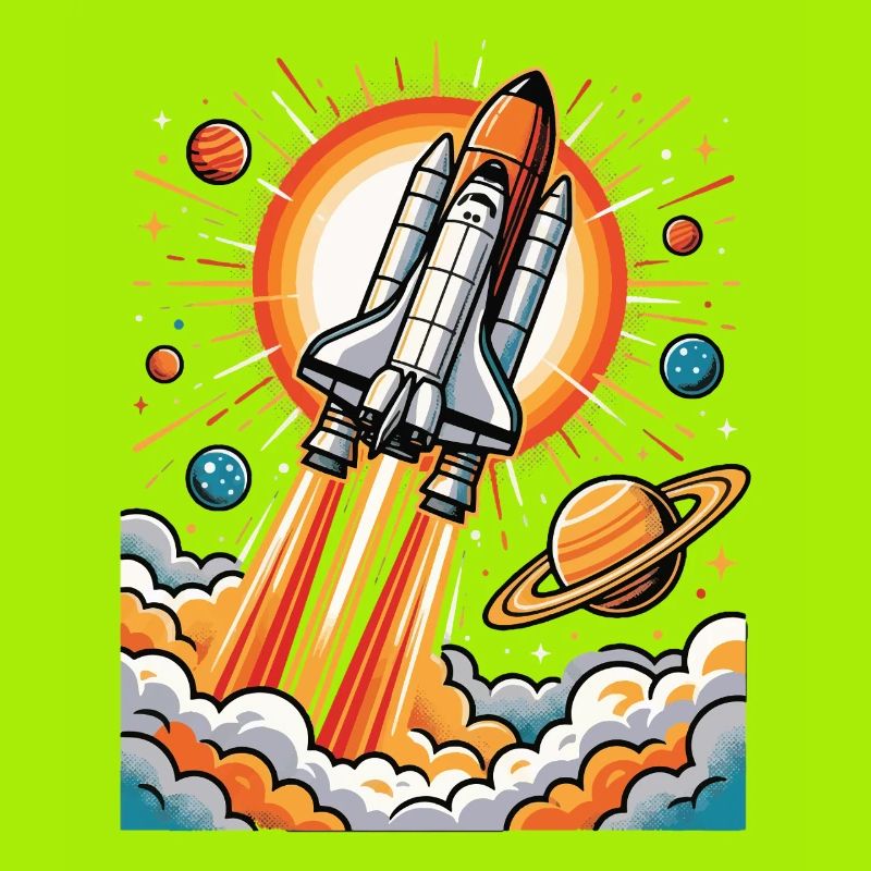 Explosion de fusée dans l’espace