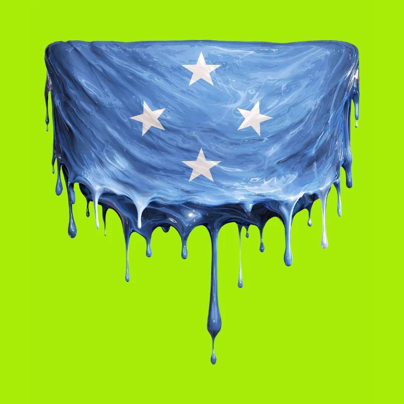 Micronesia Dripping Flag