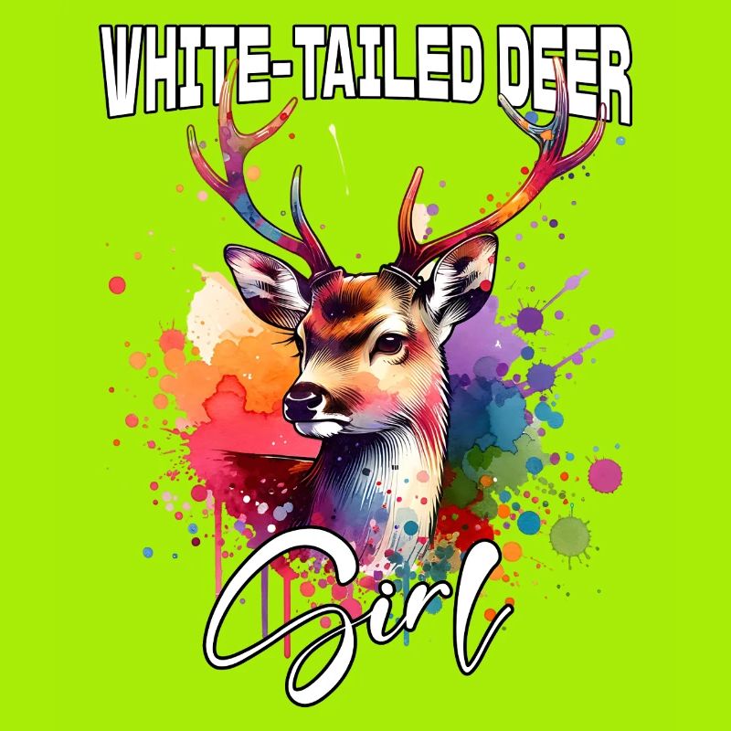 White-Tailed Deer Mädchen Weisswedelhirsch