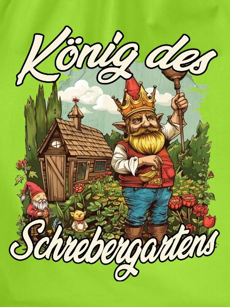 Kleingarten Gartenkönig Gartenzwerg Blumenbeet
