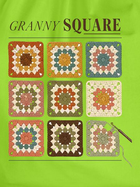 Granny Square Häkelmuster Bunte Wolle