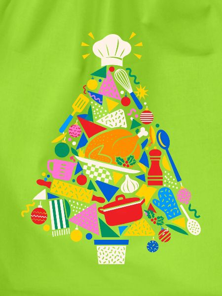 Kochkunst Weihnachtsbaum Collage