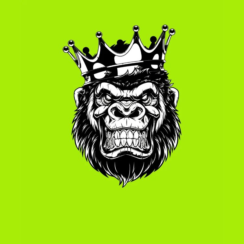 Gorilla mit Krone