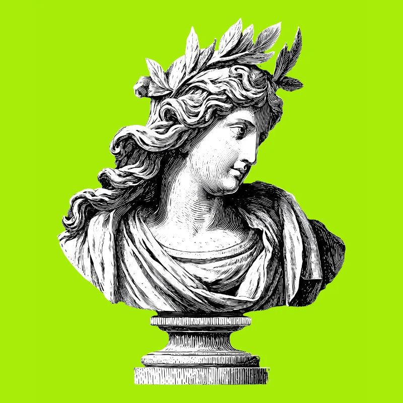 Buste antique déesse – Gravure classique