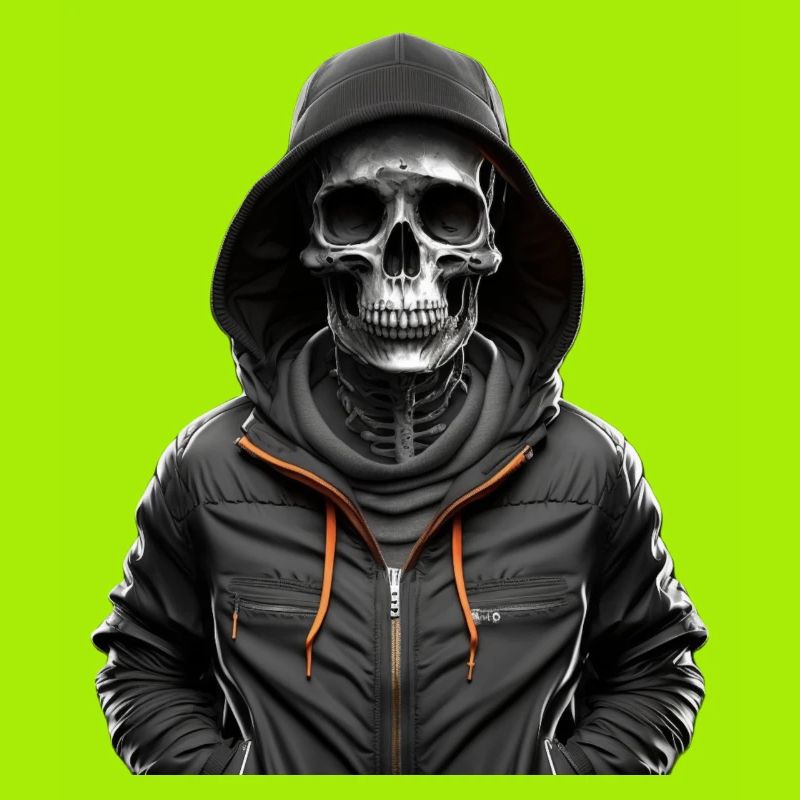 Skelett mit Pullover