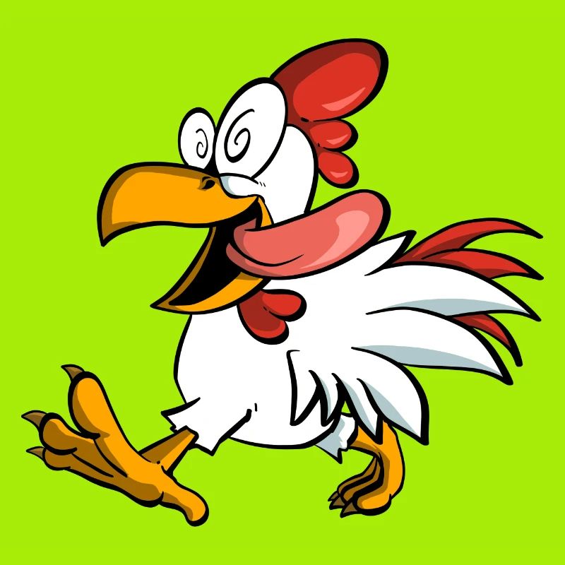 Funny hypnotized chicken