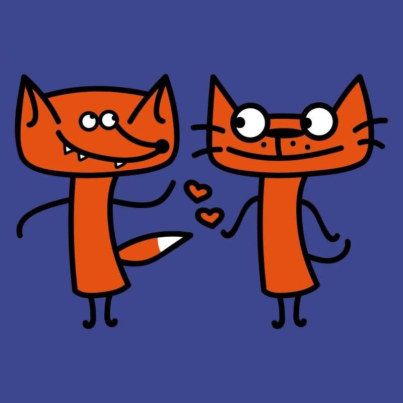 Fuchs und Katze