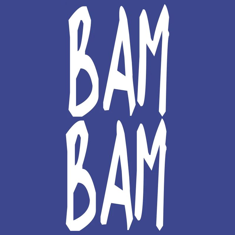 BAM BAM text motif singing gift idea