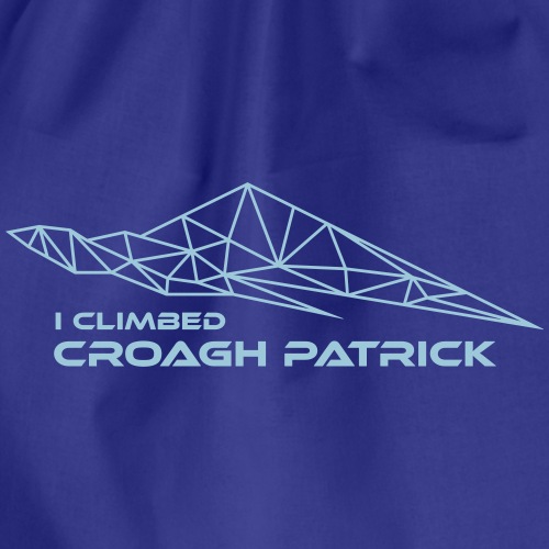 I climbed Croagh Patrick Geometric Design - Drawstring Bag