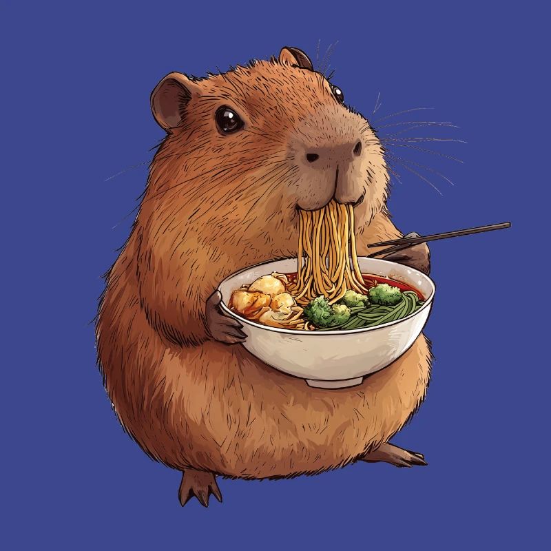 Capybara Eats Ramen