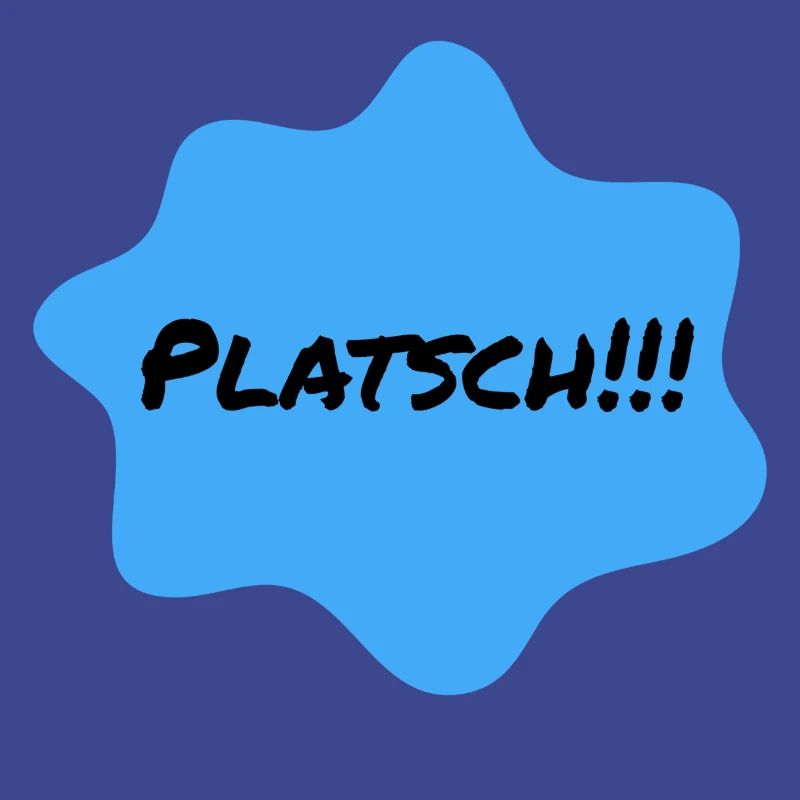 Platsch Blau Farbklecks