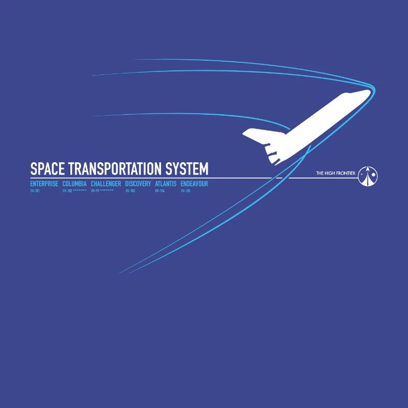 Navette spatiale (impression bleue)