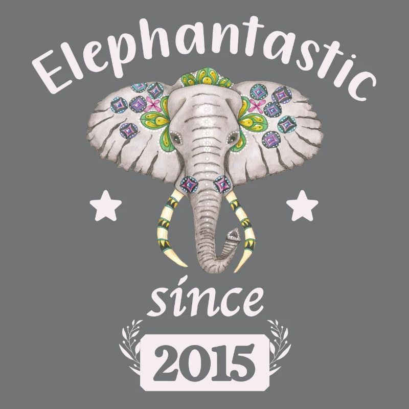 Elephantastic since 2015, elephant head decorated