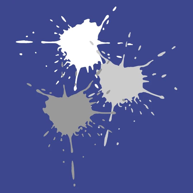 Art - Exploding color blots in gray