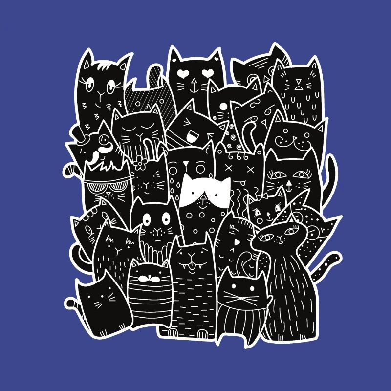 Cute Black Cats Pattern