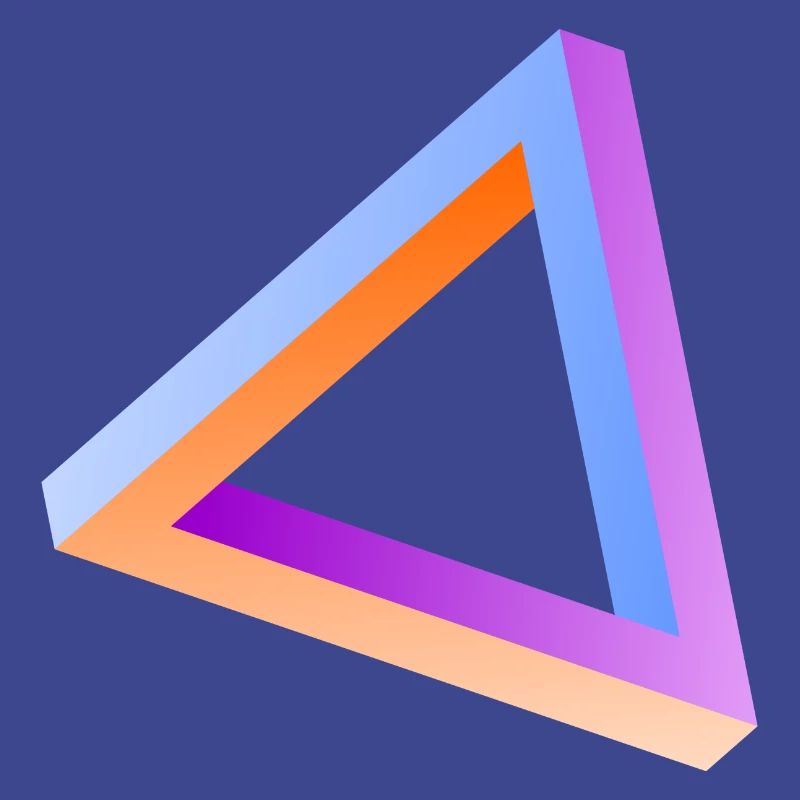 Illusion d'optique triangle impossible