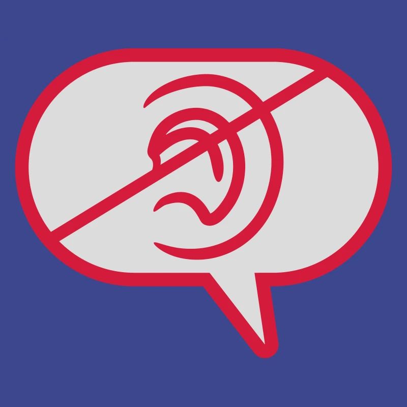 Do not hear symbol speech bubble