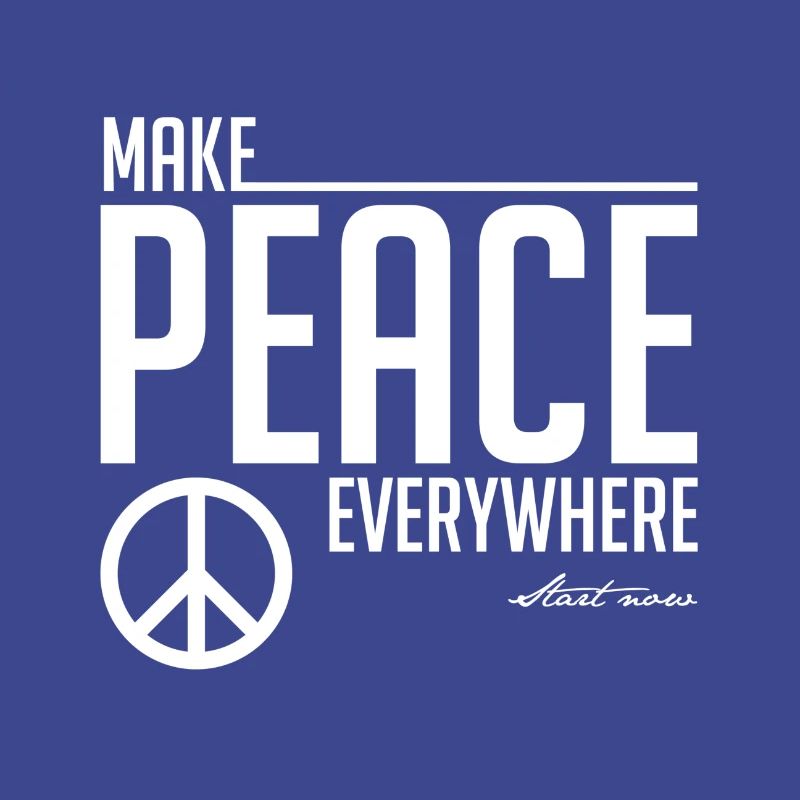 Peace everywhere white