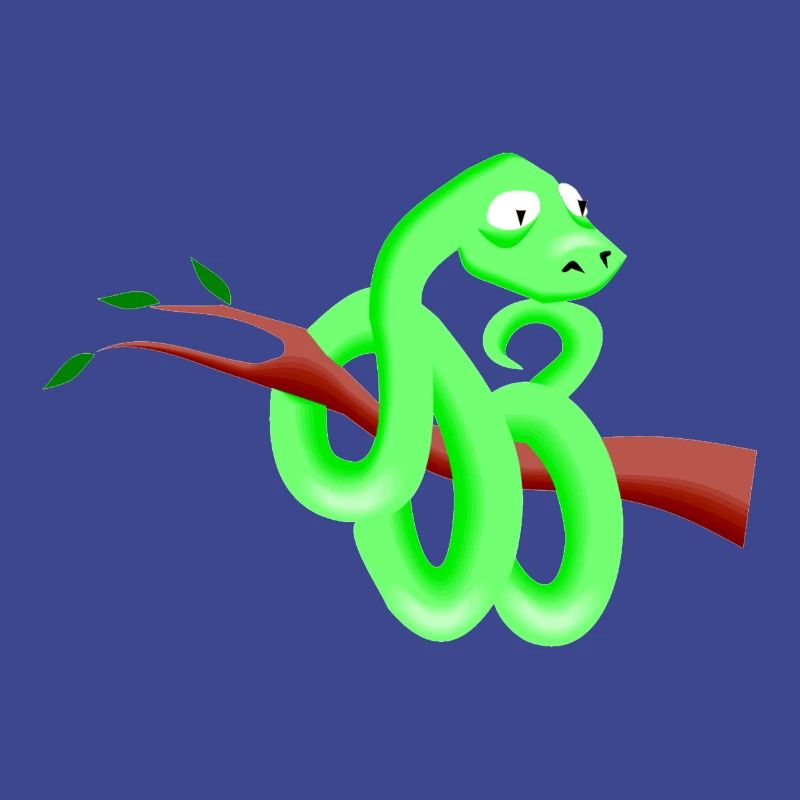 Schlangen Comic Kinder Geschenk Niedlich Python