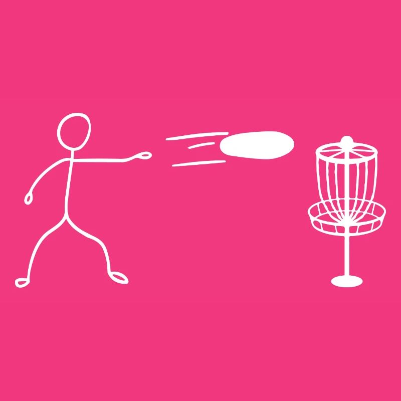 Funny Golf Disk Stickman Throwing Golf Disk Golfer