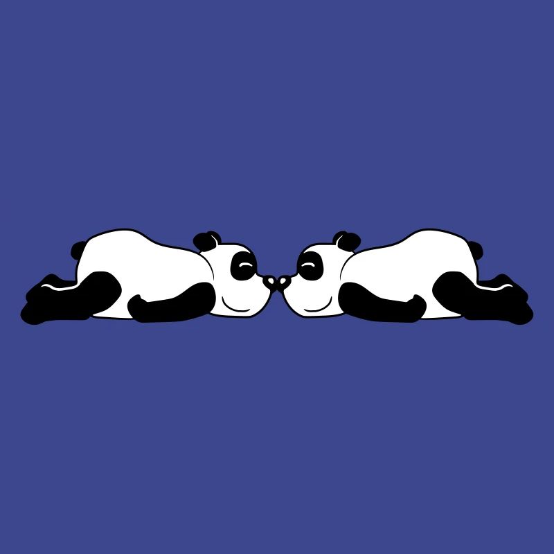 2 lying panda