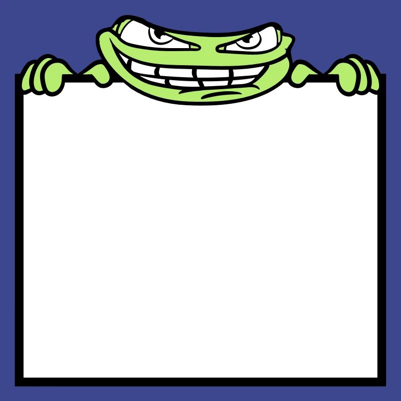 frog shield hide frame text write mau