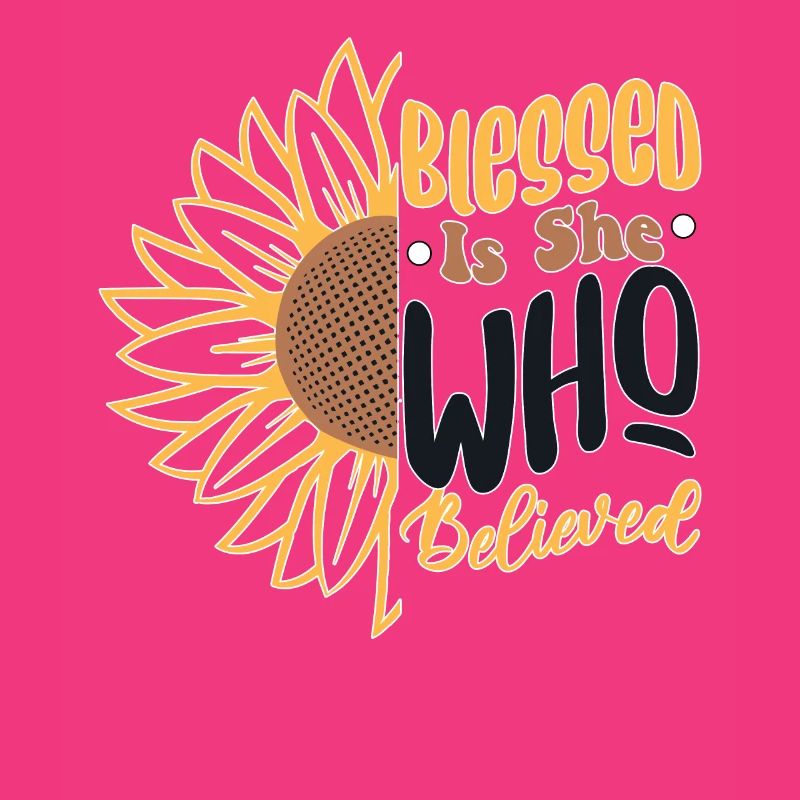 Retro Blessed Is She Who Believed Boho Religious C