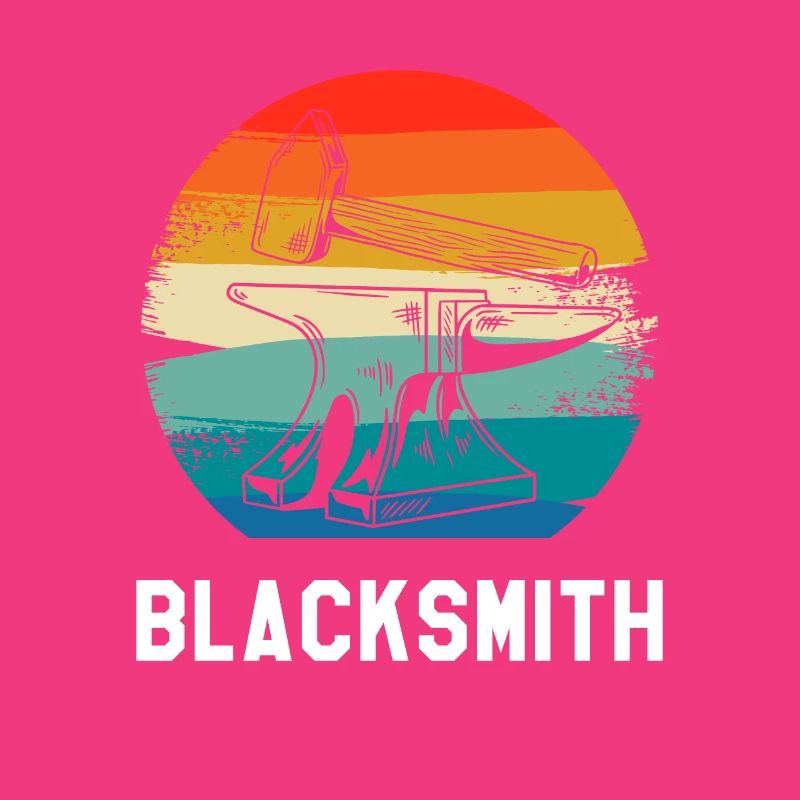 Rétro Vintage Classic Blacksmith Blacksmithing