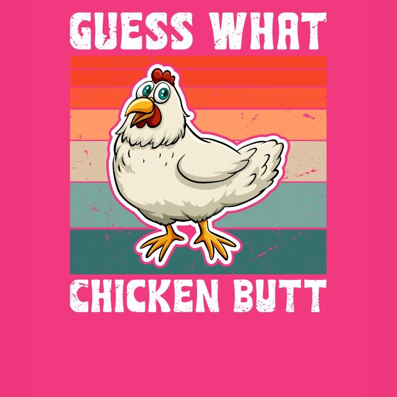 Devinez ce que Poulet Butt Mignon Drôle Vintage Poussin