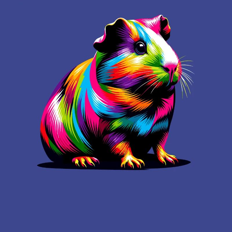 Cochon d’Inde amateur de cochon d’Inde Pop Art coloré Cochons d’Inde