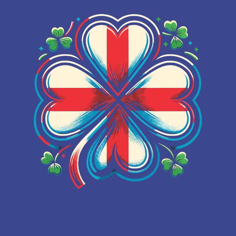 Trèfle Angleterre drapeau Saint Patrick St Patricks jour