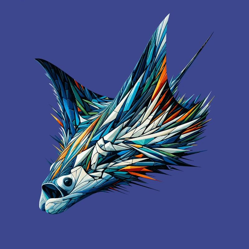 Polygone Art Stingray Poisson Stingrays