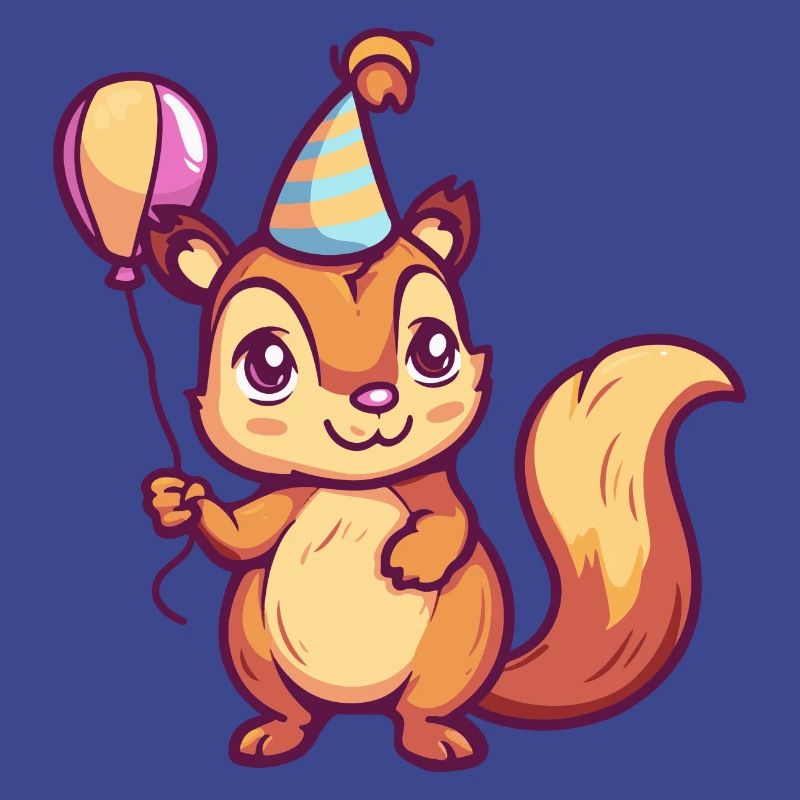Squirrel Birthday Comic Cute