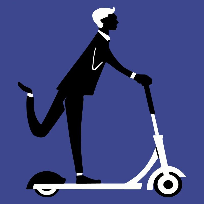 Man on a scooter