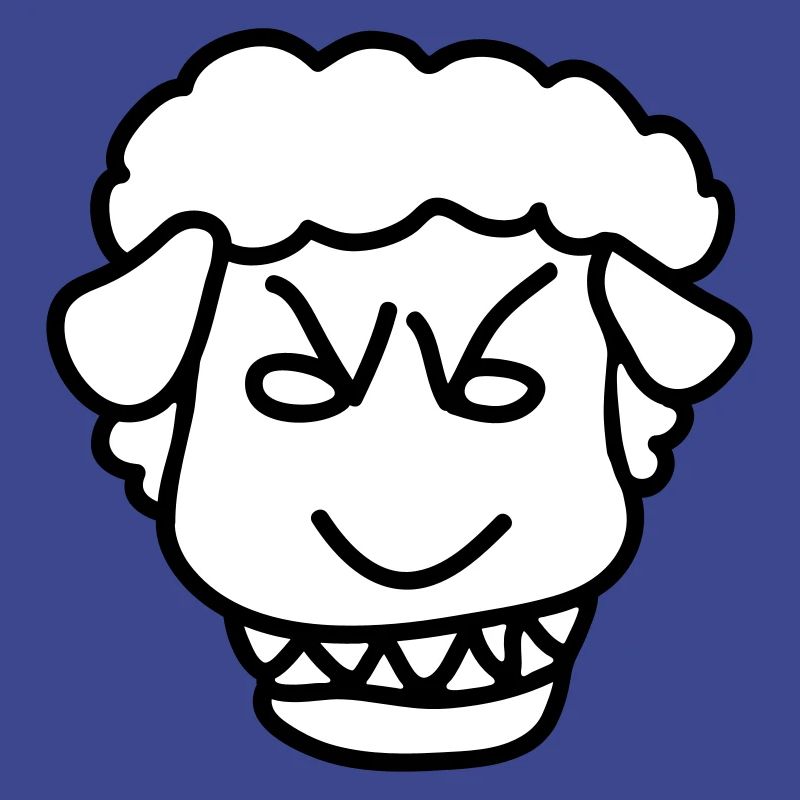 Evil Sheep Comic Teeth