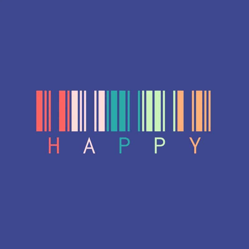 Strichcode "Happy"
