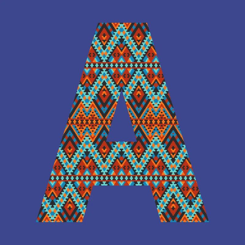 Letter A- boho design