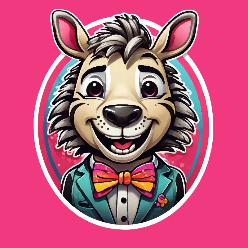 Lustiges Comic Zebra
