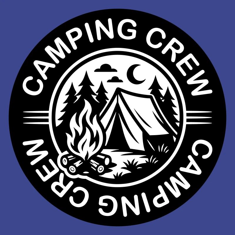 Camping Crew Tent Campfire