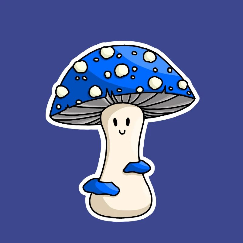 Happy Blue Toadstool