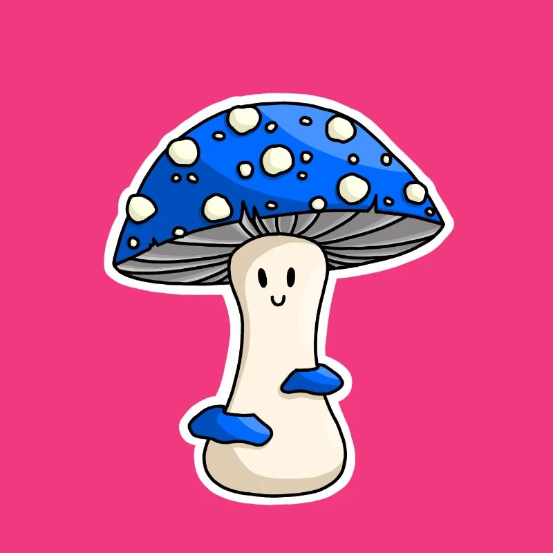 Happy Blue Toadstool