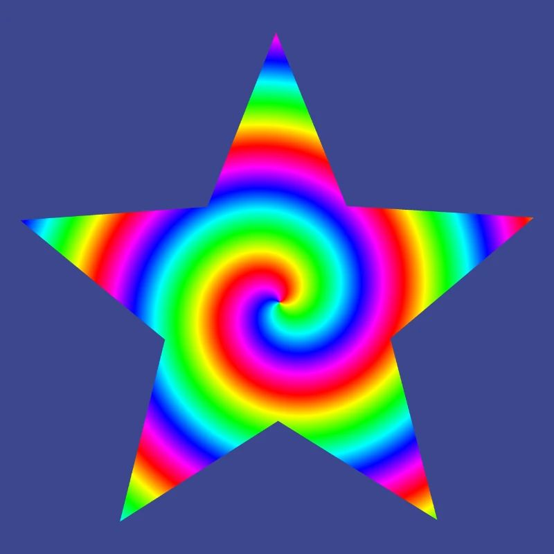 Stern Regenbogen Spirale Geschenkidee bunt