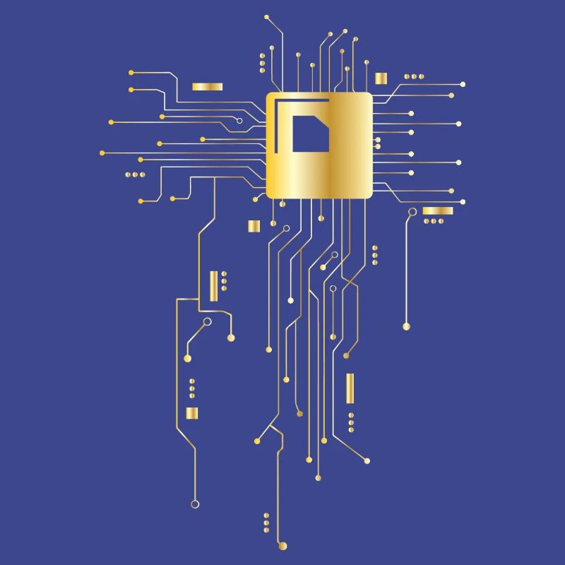 Circuit Board Computer CPU Core Chip Electronics