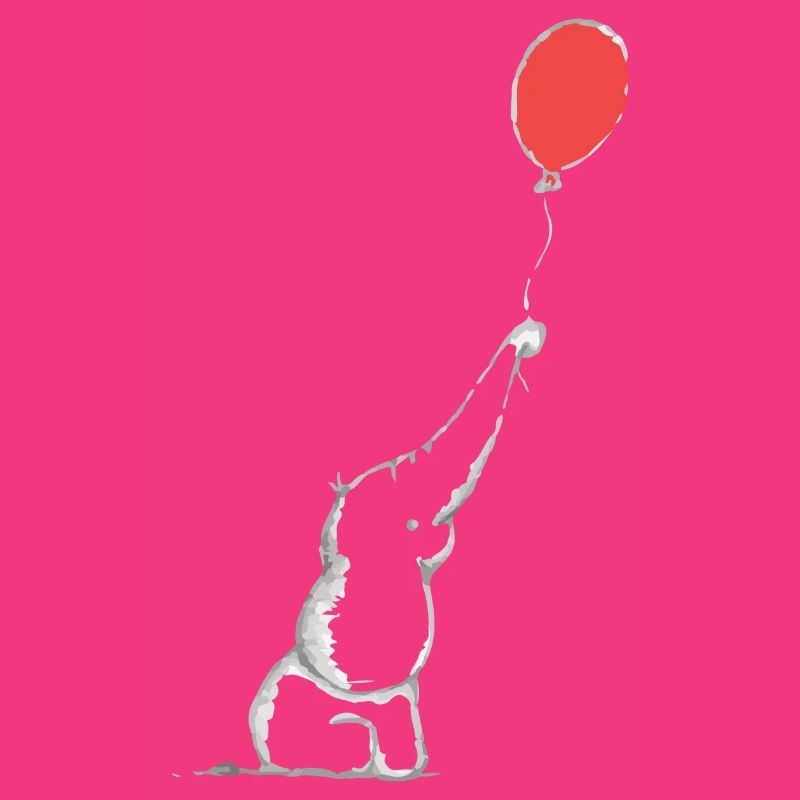 junger Elefant mit Luftballon Baby | Geschenkidee