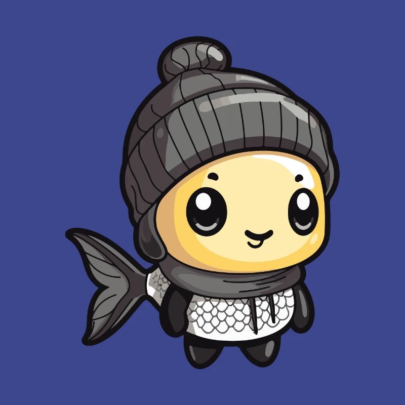 Fish Winter Comic Cute