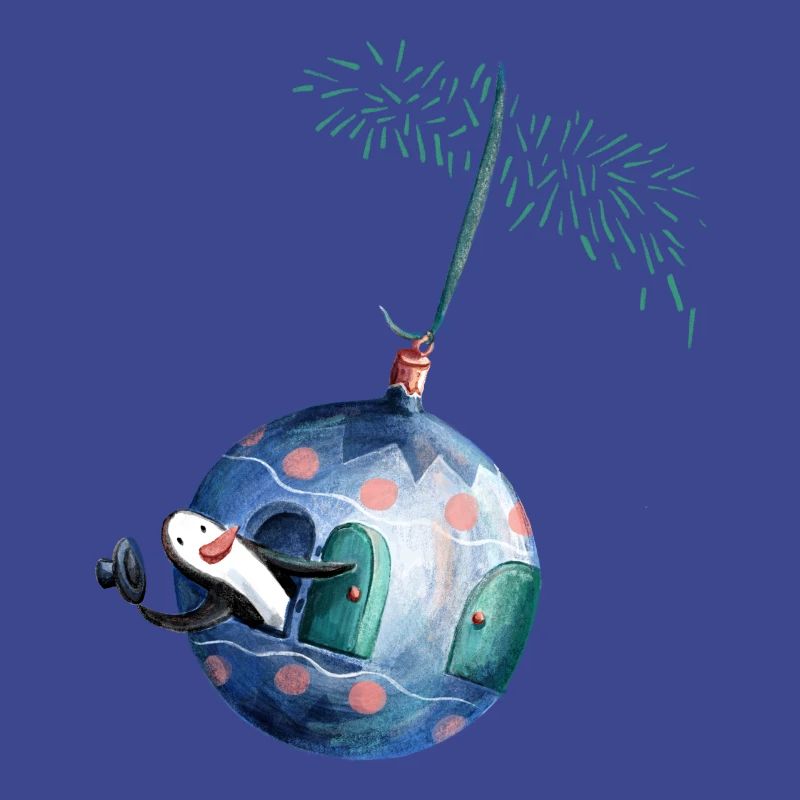 Weihnachtskugel Pinguin