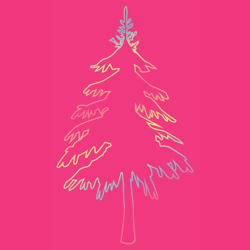 Christbaum, Tannenbaum oder Weihnachtsbaum Umriss