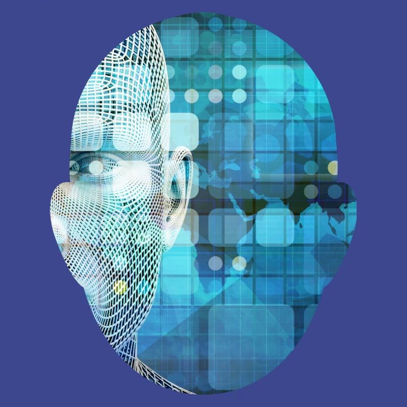 Head - Kopf mit moderne Technik